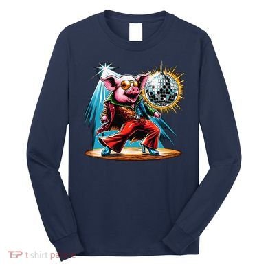 Dancer Pig Dancing Disco Long Sleeve Shirt