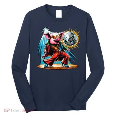 Dancer Pig Dancing Disco Long Sleeve Shirt