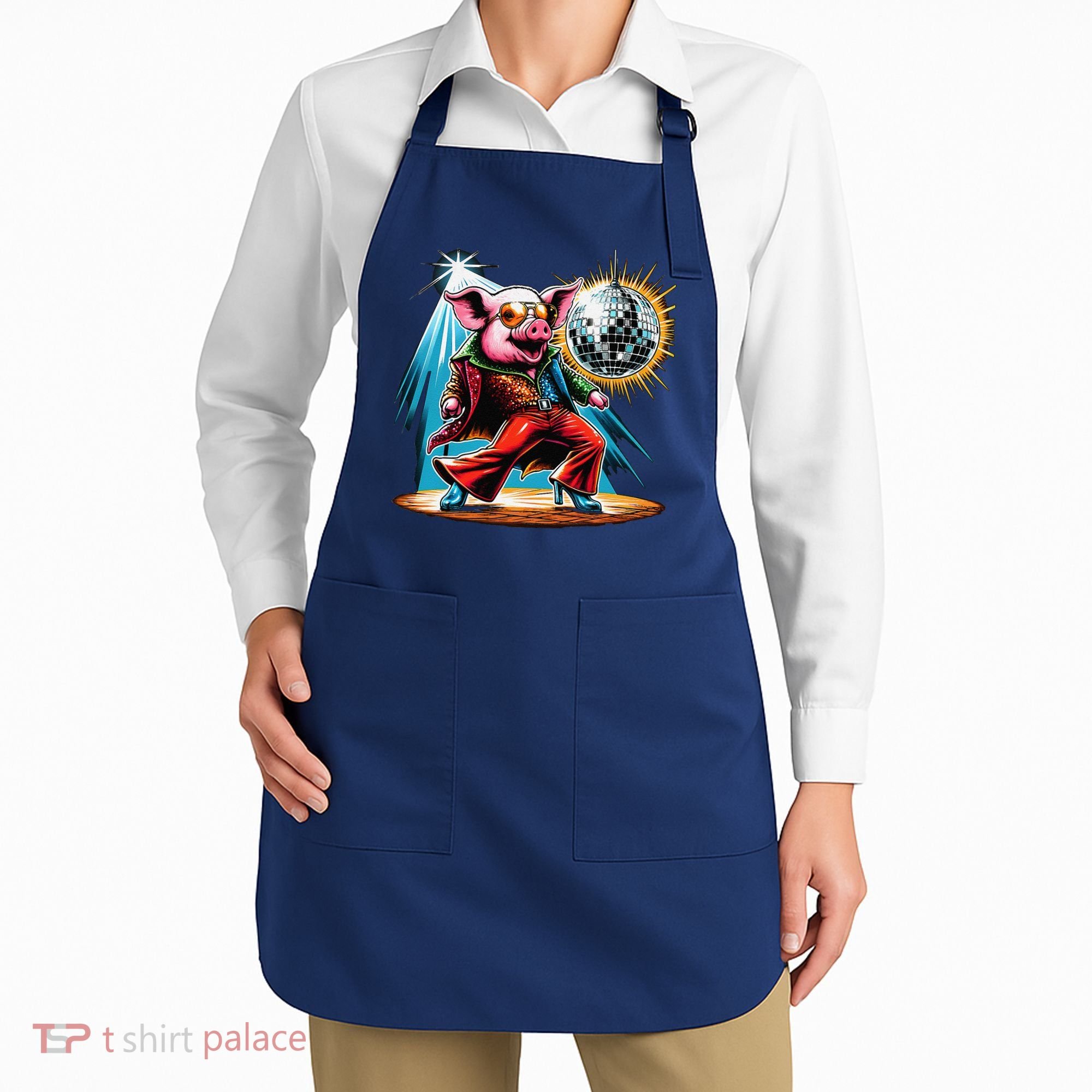 Dancer Pig Dancing Disco Apron