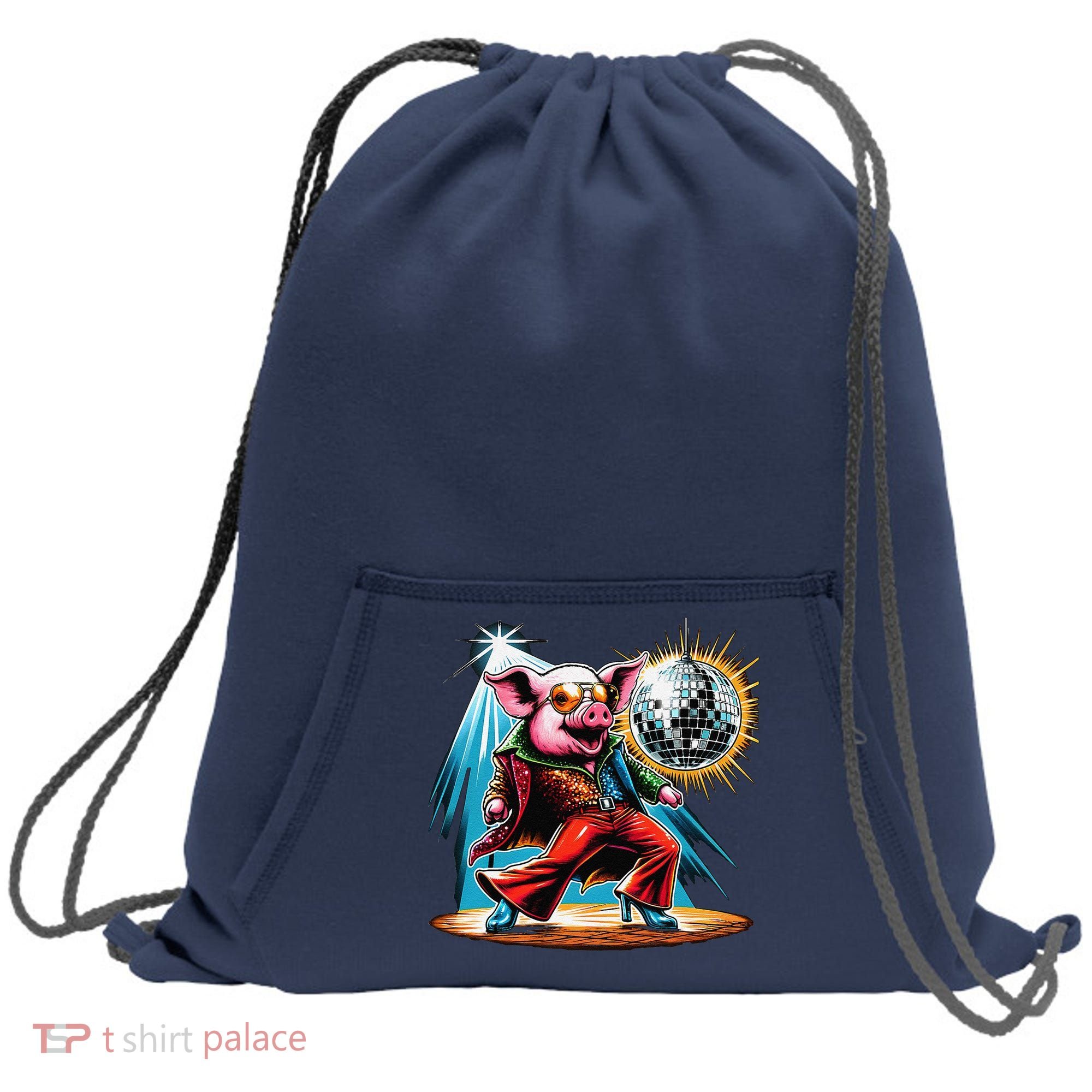 Dancer Pig Dancing Disco Sweatshirt Cinch Pack Bag