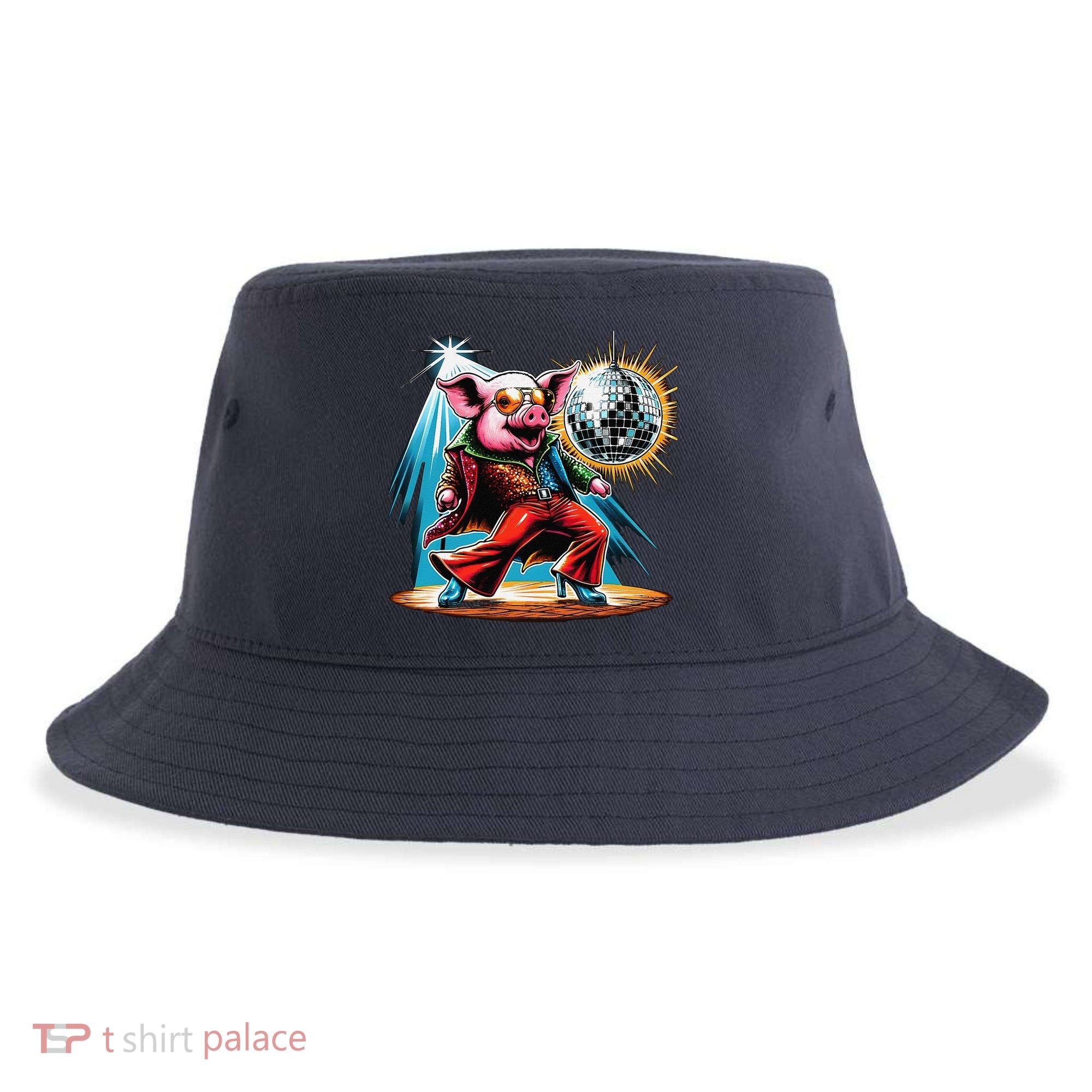 Dancer Pig Dancing Disco Sustainable Bucket Hat