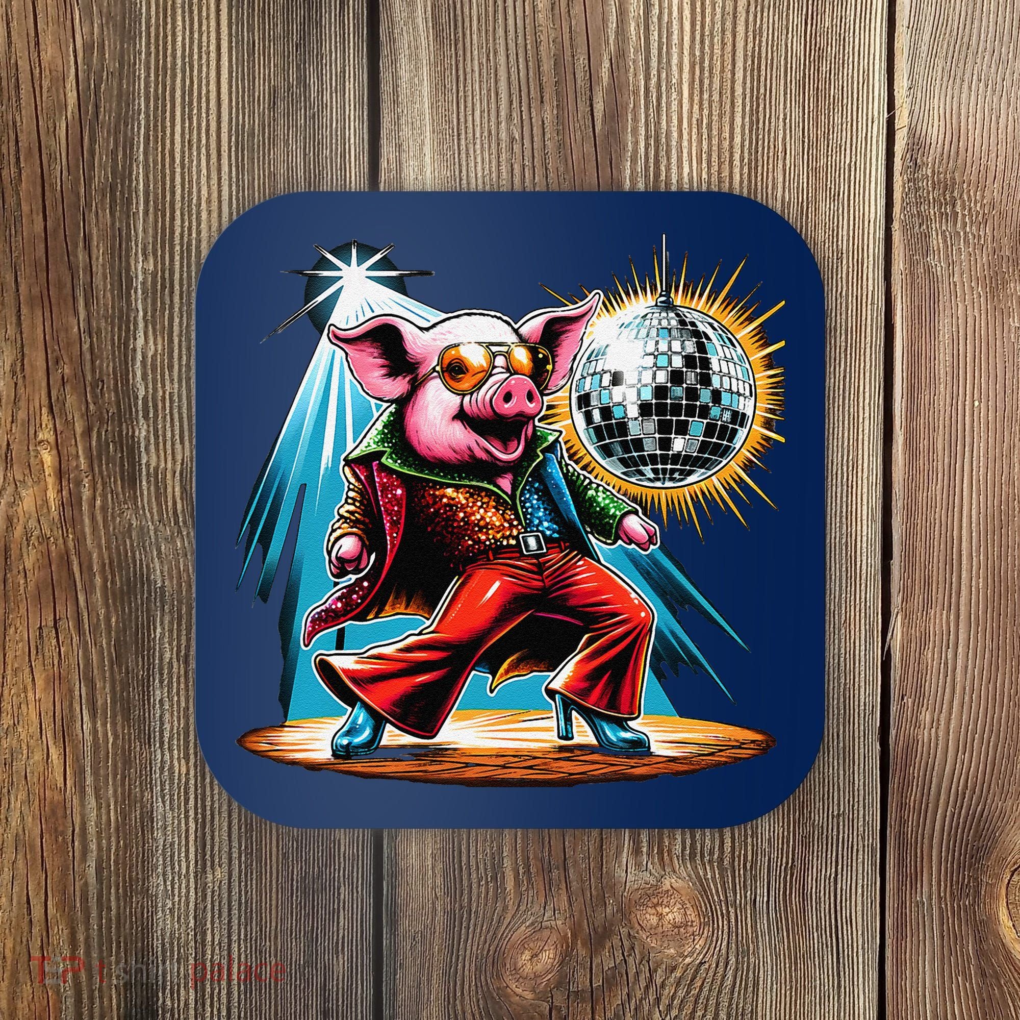 Dancer Pig Dancing Disco Coaster