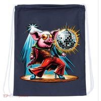 Dancer Pig Dancing Disco Drawstring Bag thumb 0