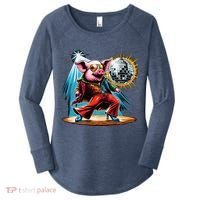 Dancer Pig Dancing Disco Women's Perfect Tri Tunic Long Sleeve Shirt thumb 0
