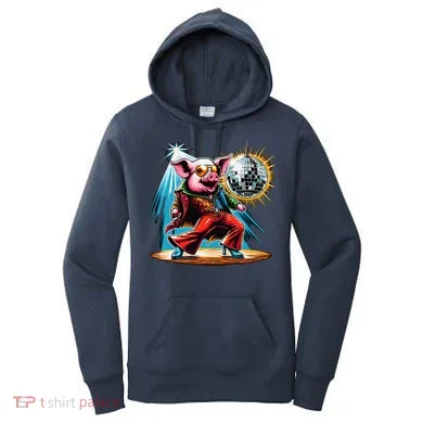 Dancer Pig Dancing Disco Women's Hoodie