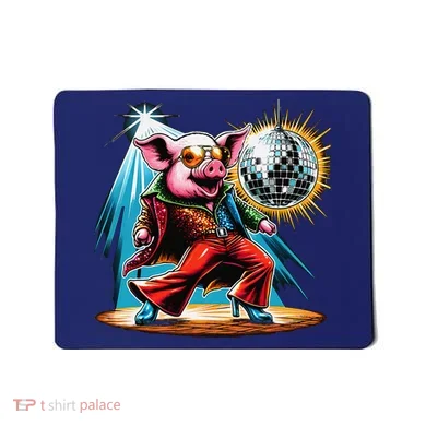 Dancer Pig Dancing Disco Mousepad