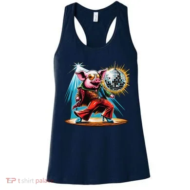 Dancer Pig Dancing Disco Women's Tank Top