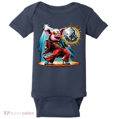 Dancer Pig Dancing Disco Baby Bodysuit