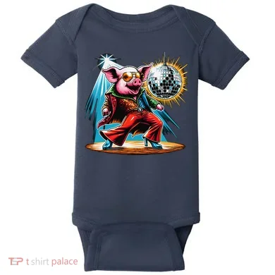 Dancer Pig Dancing Disco Baby Bodysuit