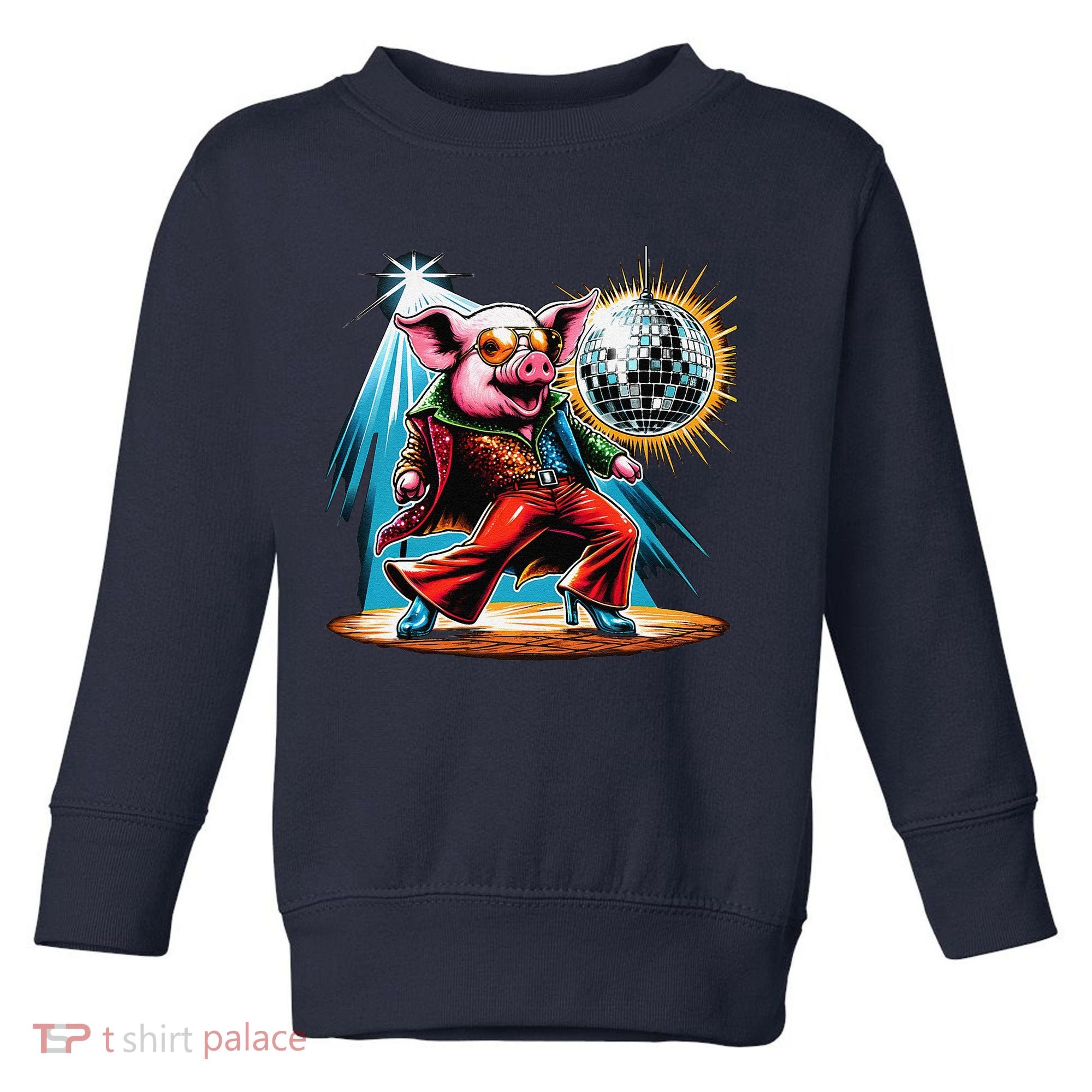 Dancer Pig Dancing Disco Toddler Sweatshirt