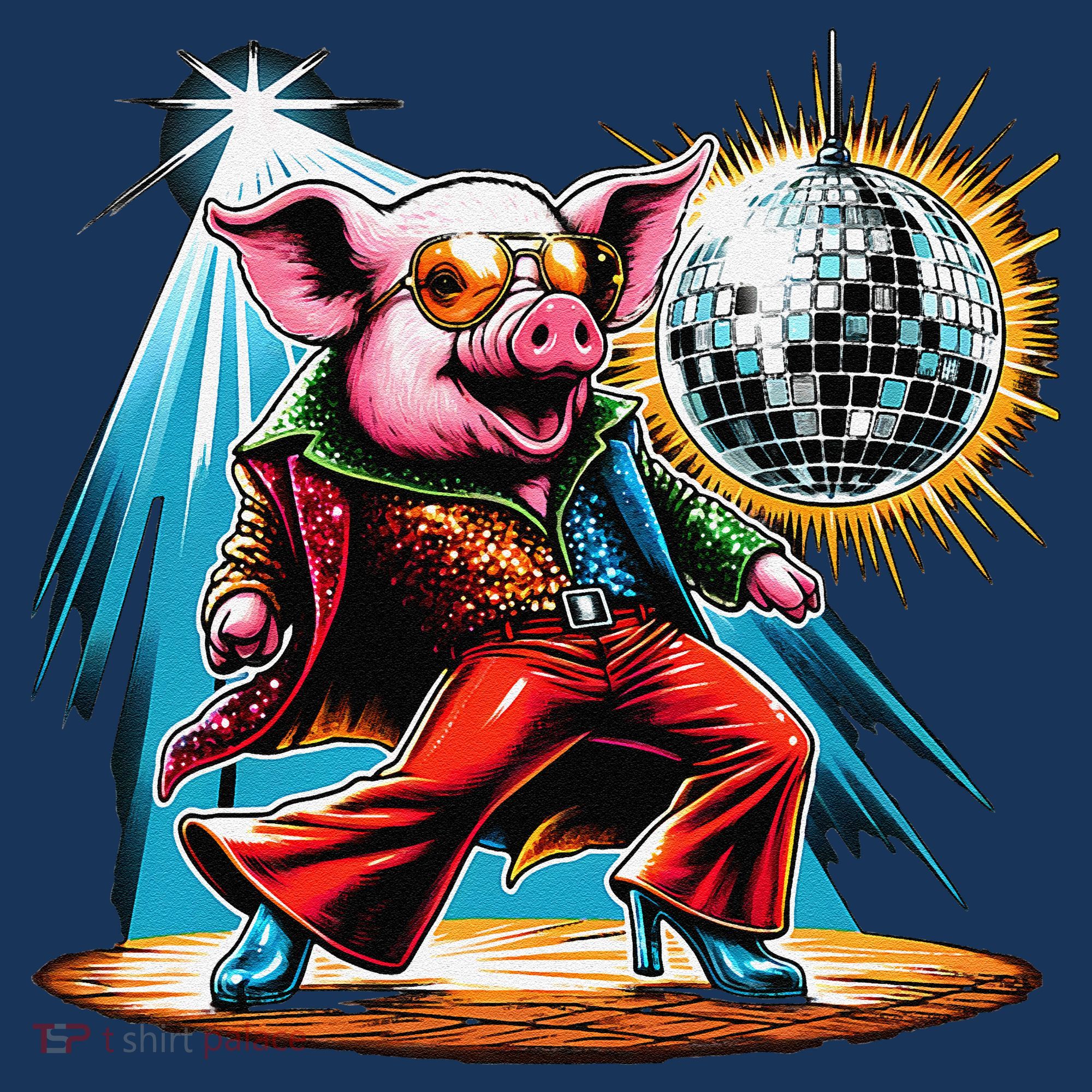 Dancer Pig Dancing Disco Toddler Long Sleeve Shirt