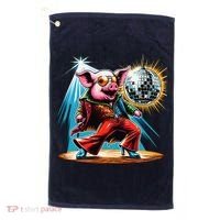 Dancer Pig Dancing Disco Golf Towel thumb 0