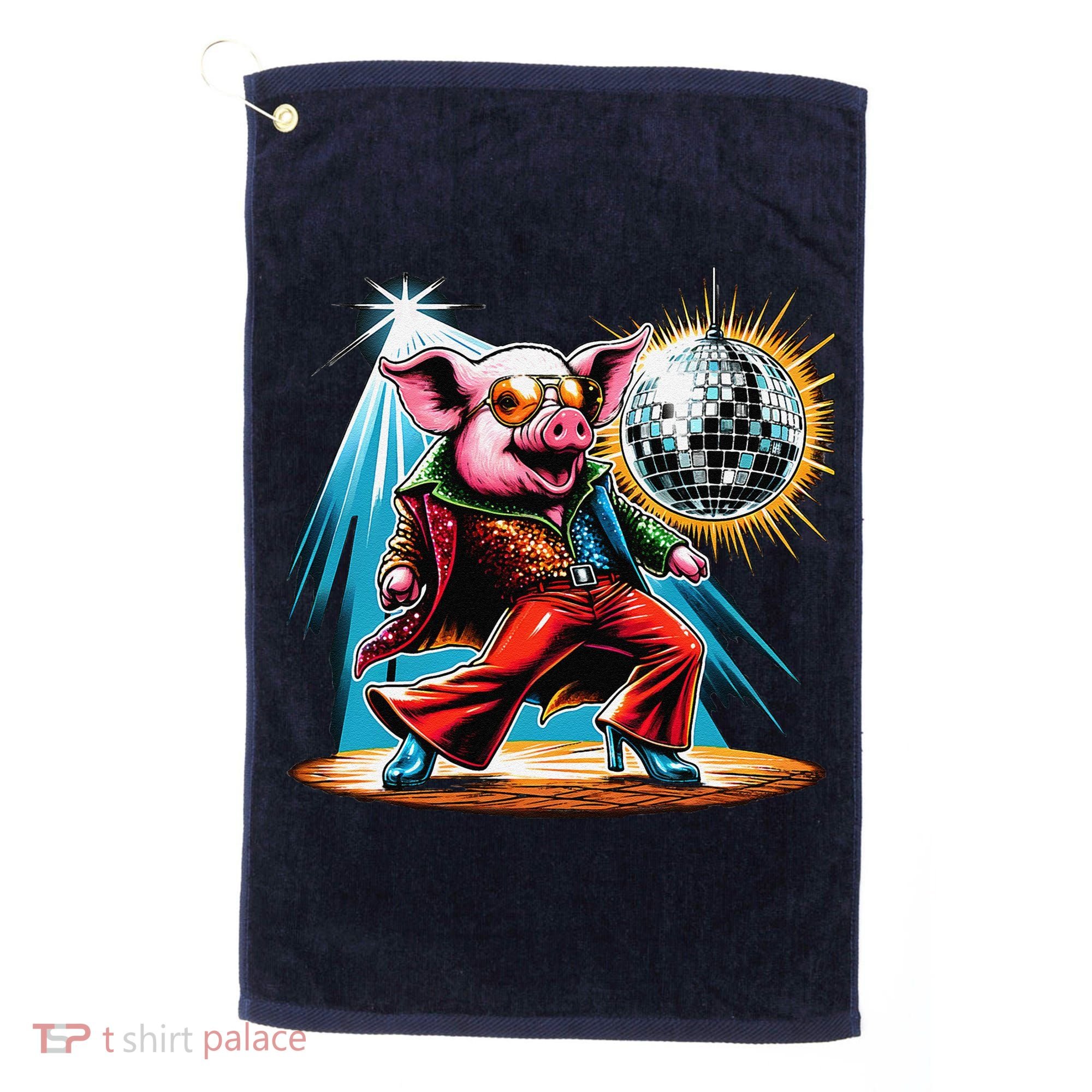 Dancer Pig Dancing Disco Golf Towel