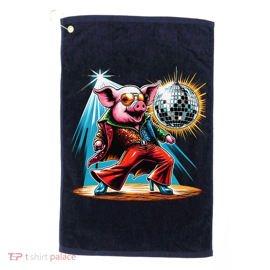 Dancer Pig Dancing Disco Golf Towel