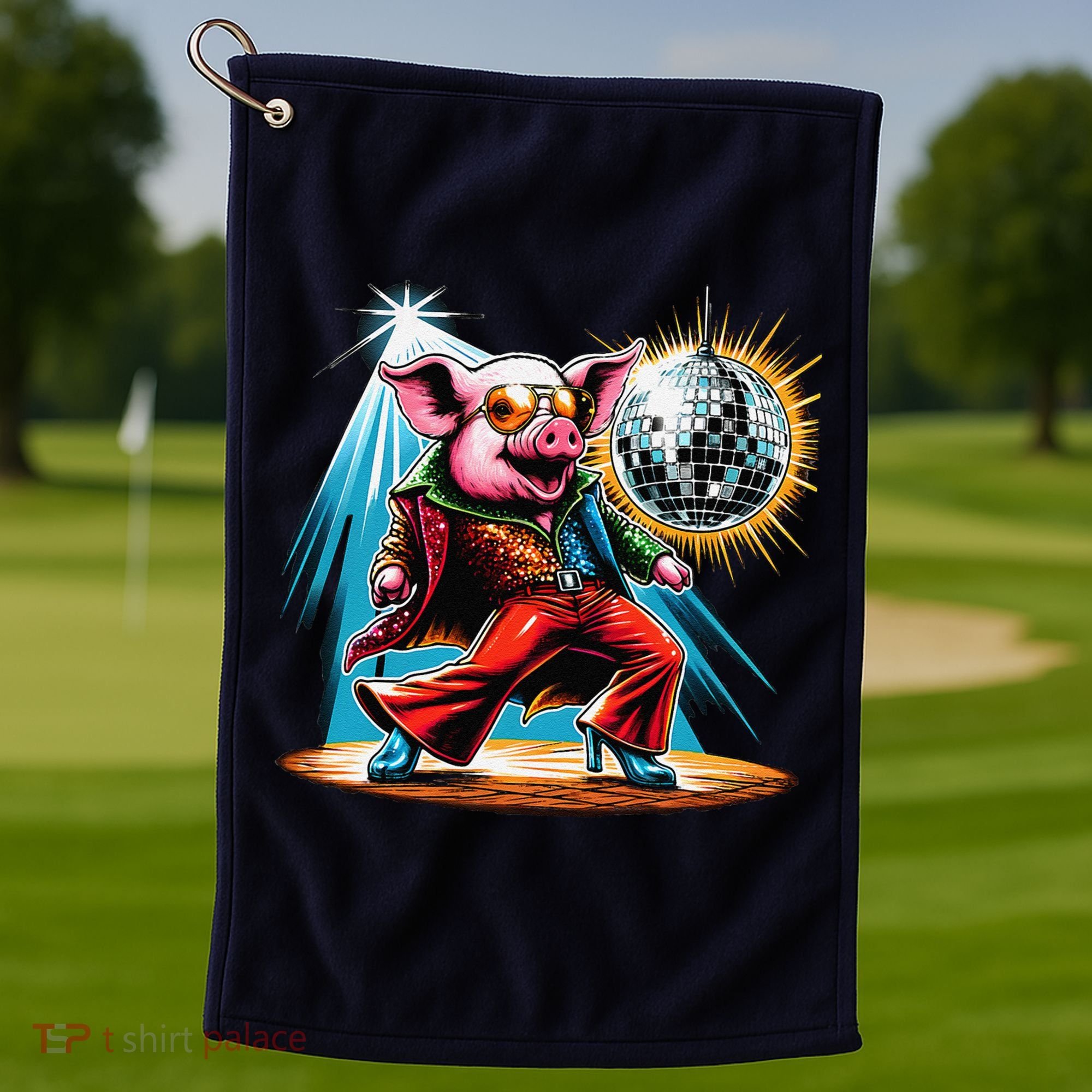 Dancer Pig Dancing Disco Golf Towel