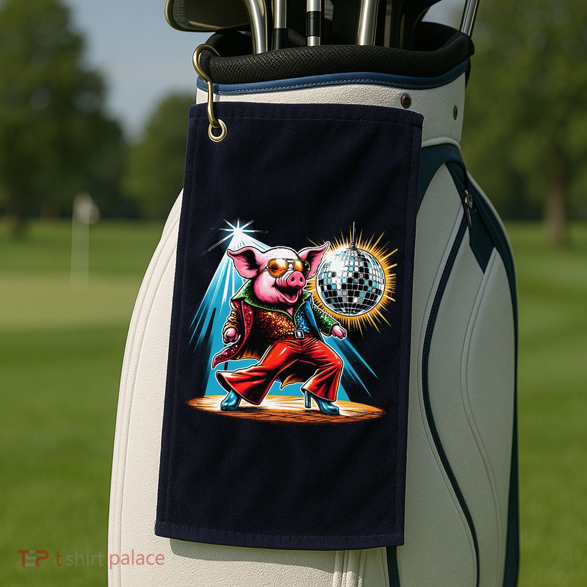 Dancer Pig Dancing Disco Golf Towel