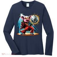 Dancer Pig Dancing Disco Women's Long Sleeve Shirt thumb 0