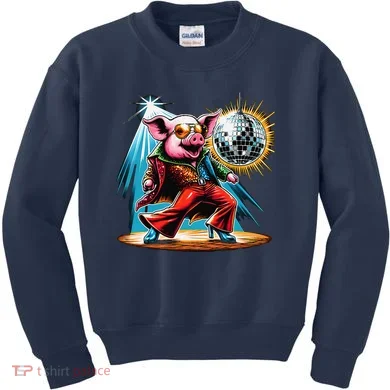 Dancer Pig Dancing Disco Kids Sweatshirt