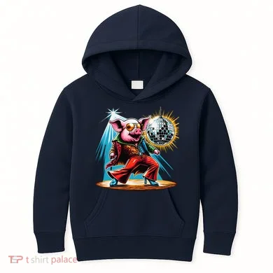 Dancer Pig Dancing Disco Kids Hoodie