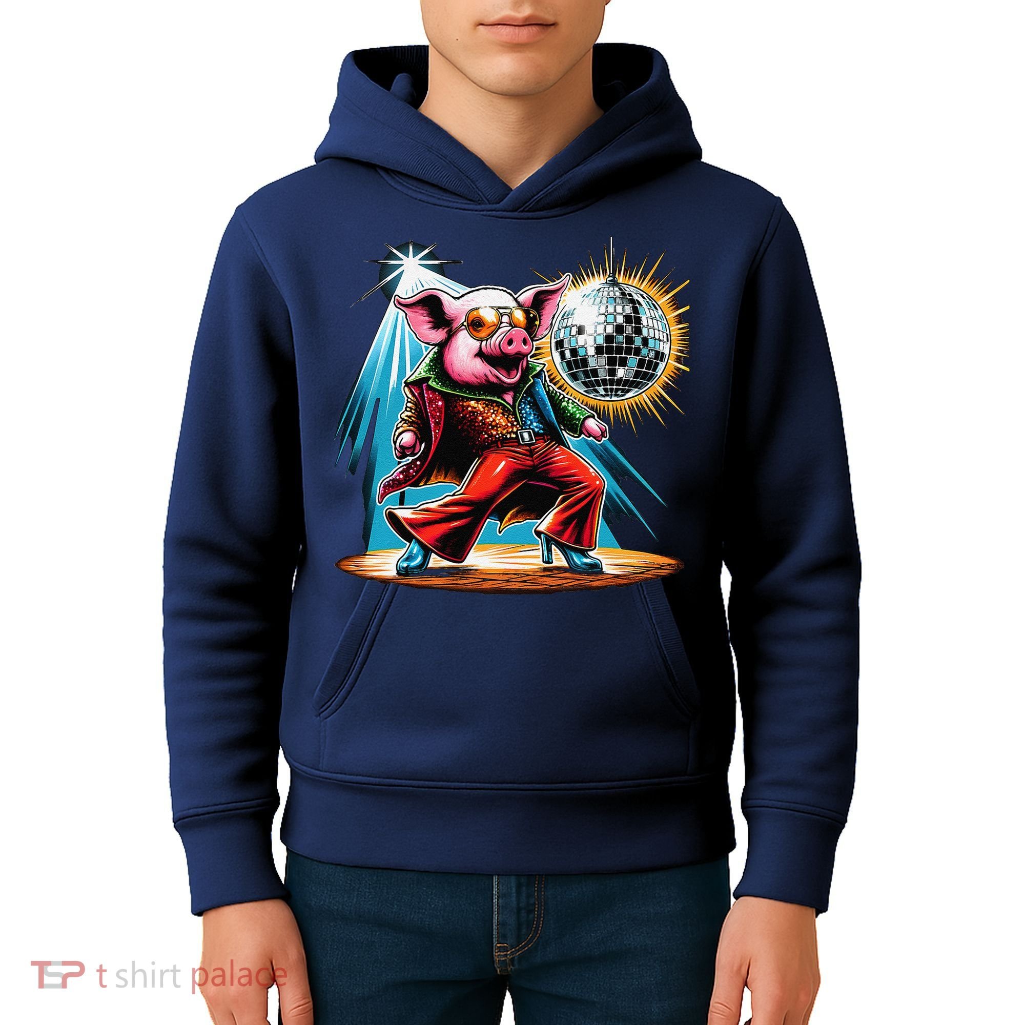 Dancer Pig Dancing Disco Kids Hoodie