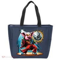 Dancer Pig Dancing Disco Tote Bag thumb 0
