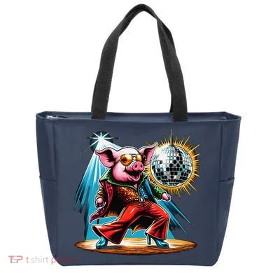 Dancer Pig Dancing Disco Tote Bag