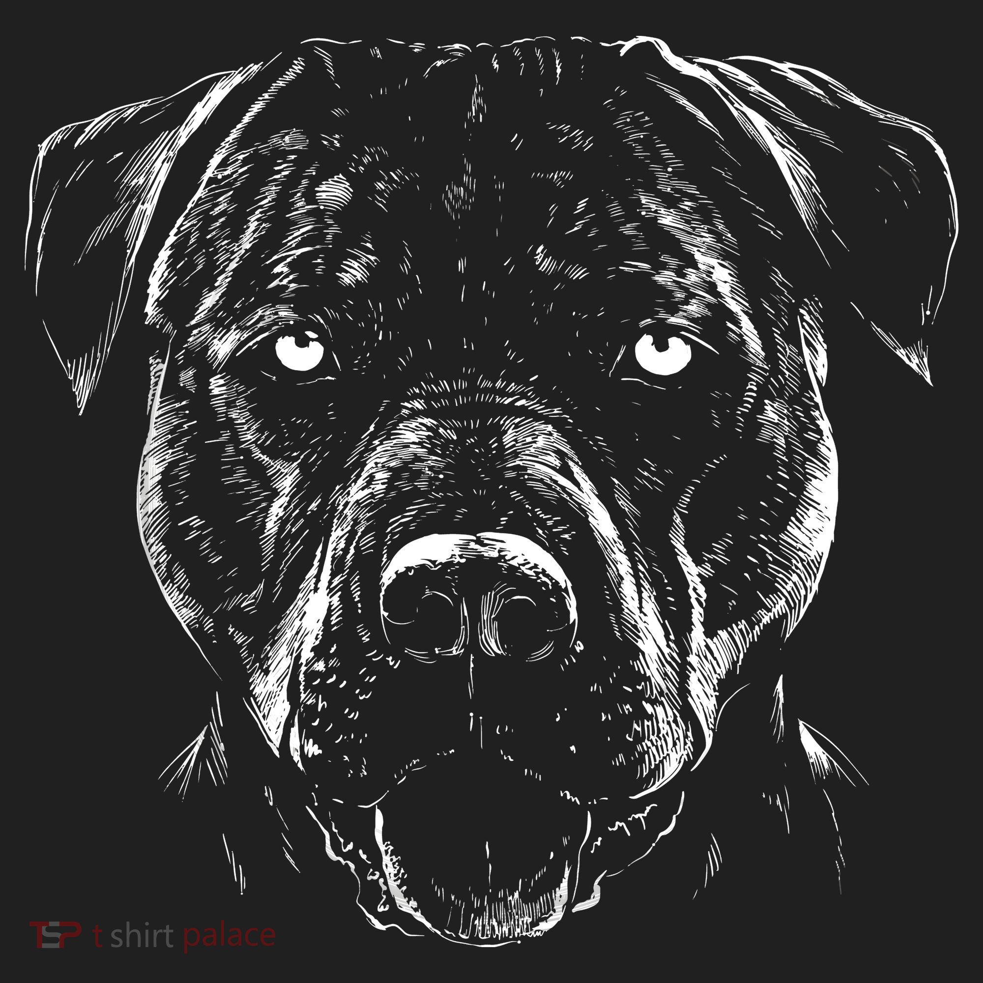 Detailed Pitbull Dog Golf Towel