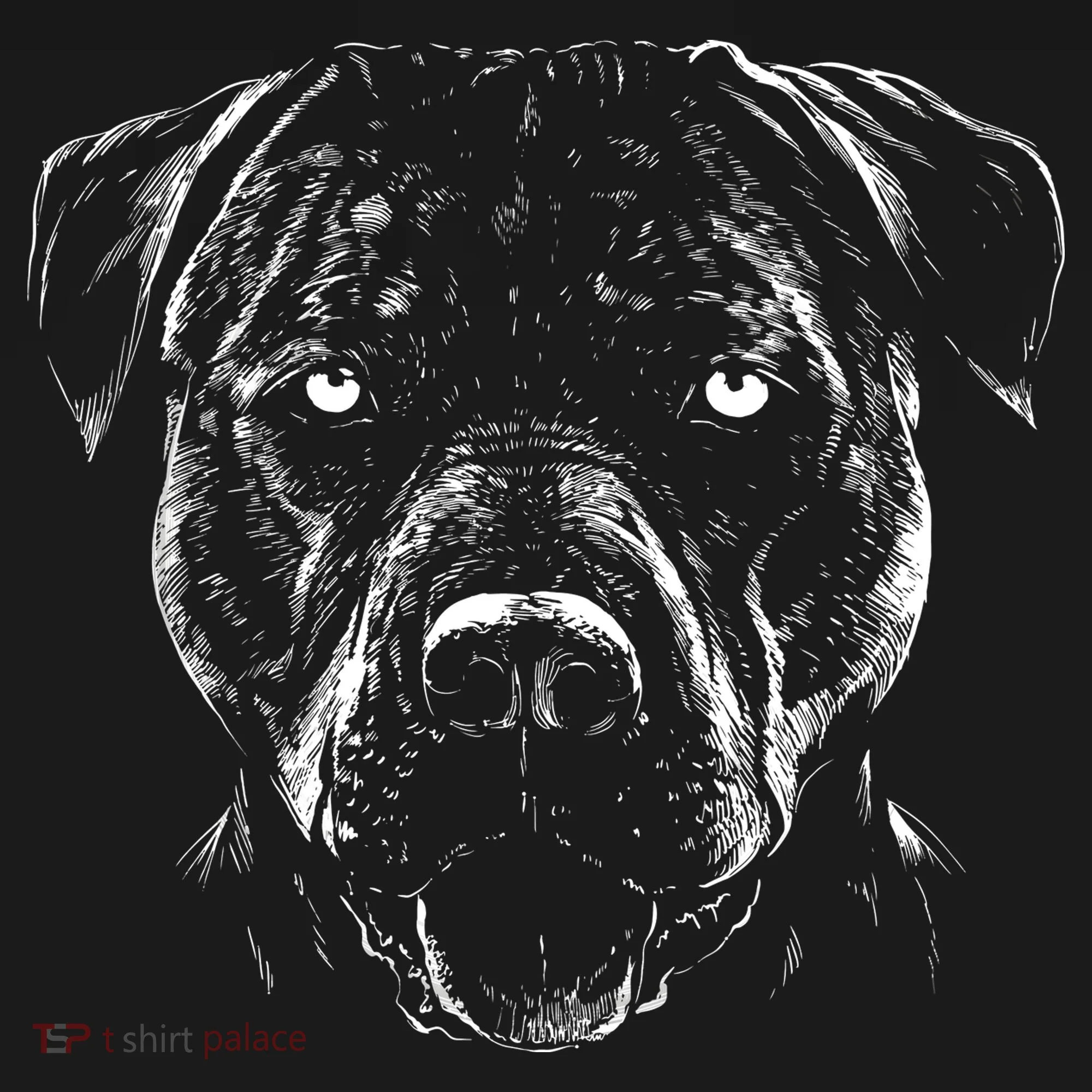 Detailed Pitbull Dog Women's T-Shirt