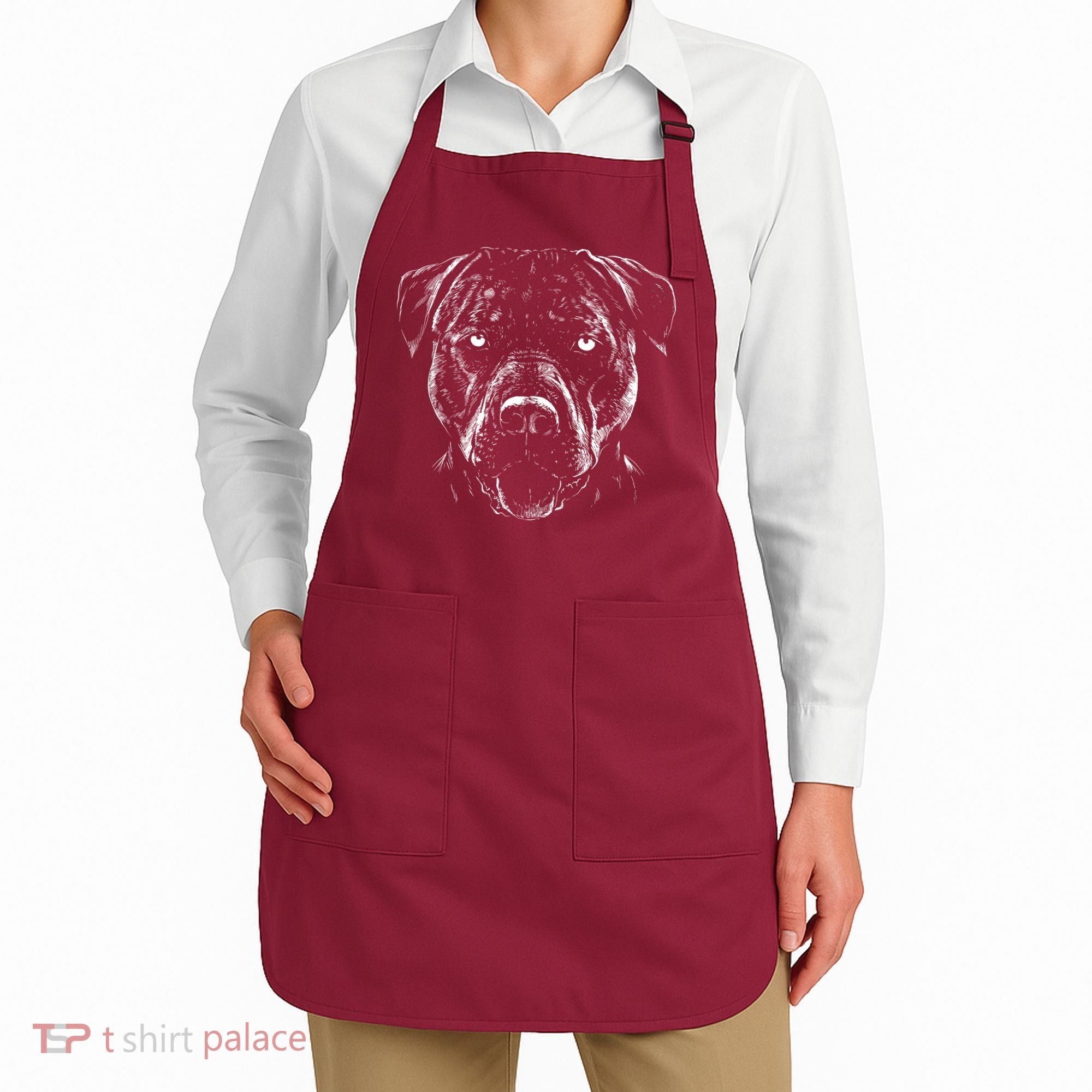 Detailed Pitbull Dog Apron