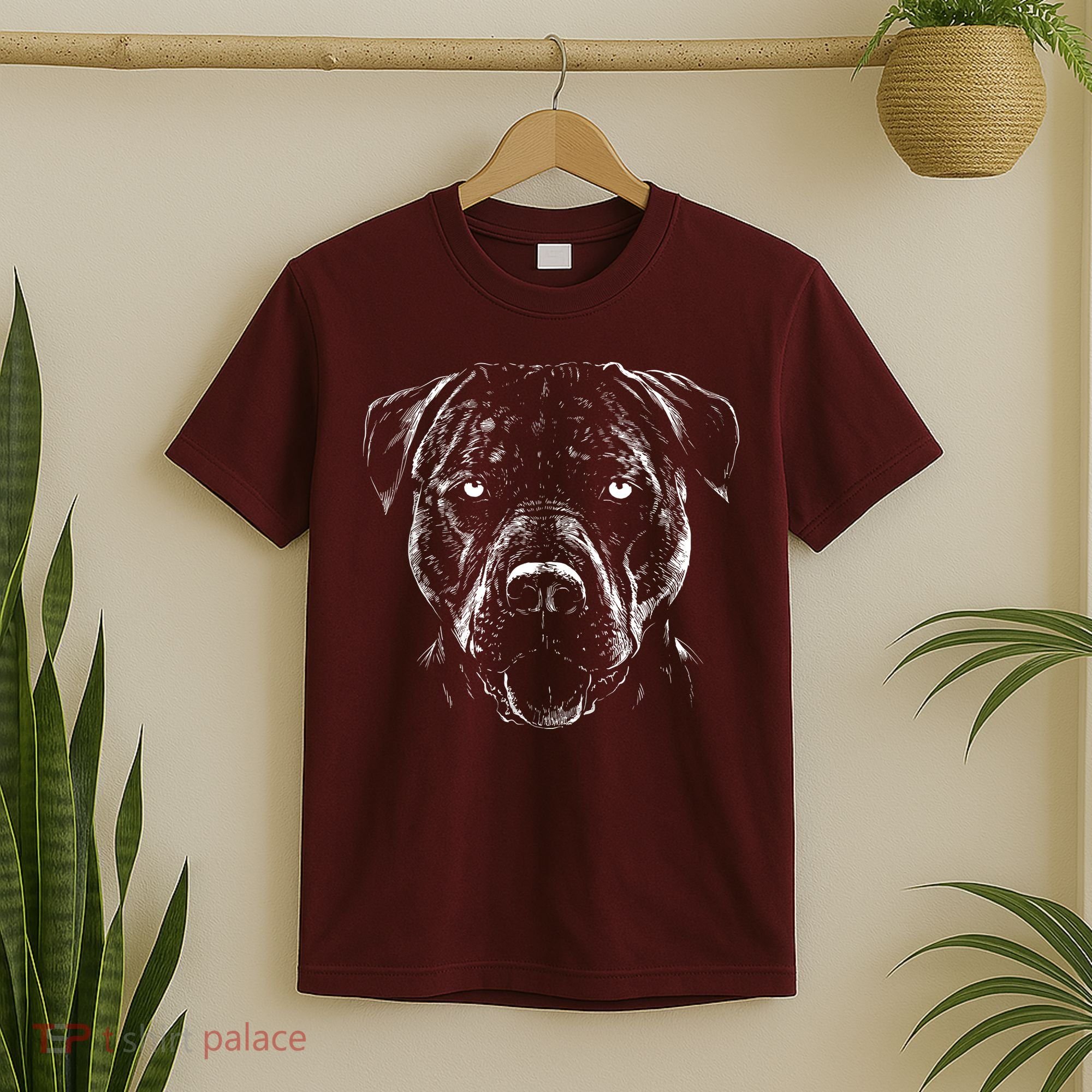 Detailed Pitbull Dog T-Shirt