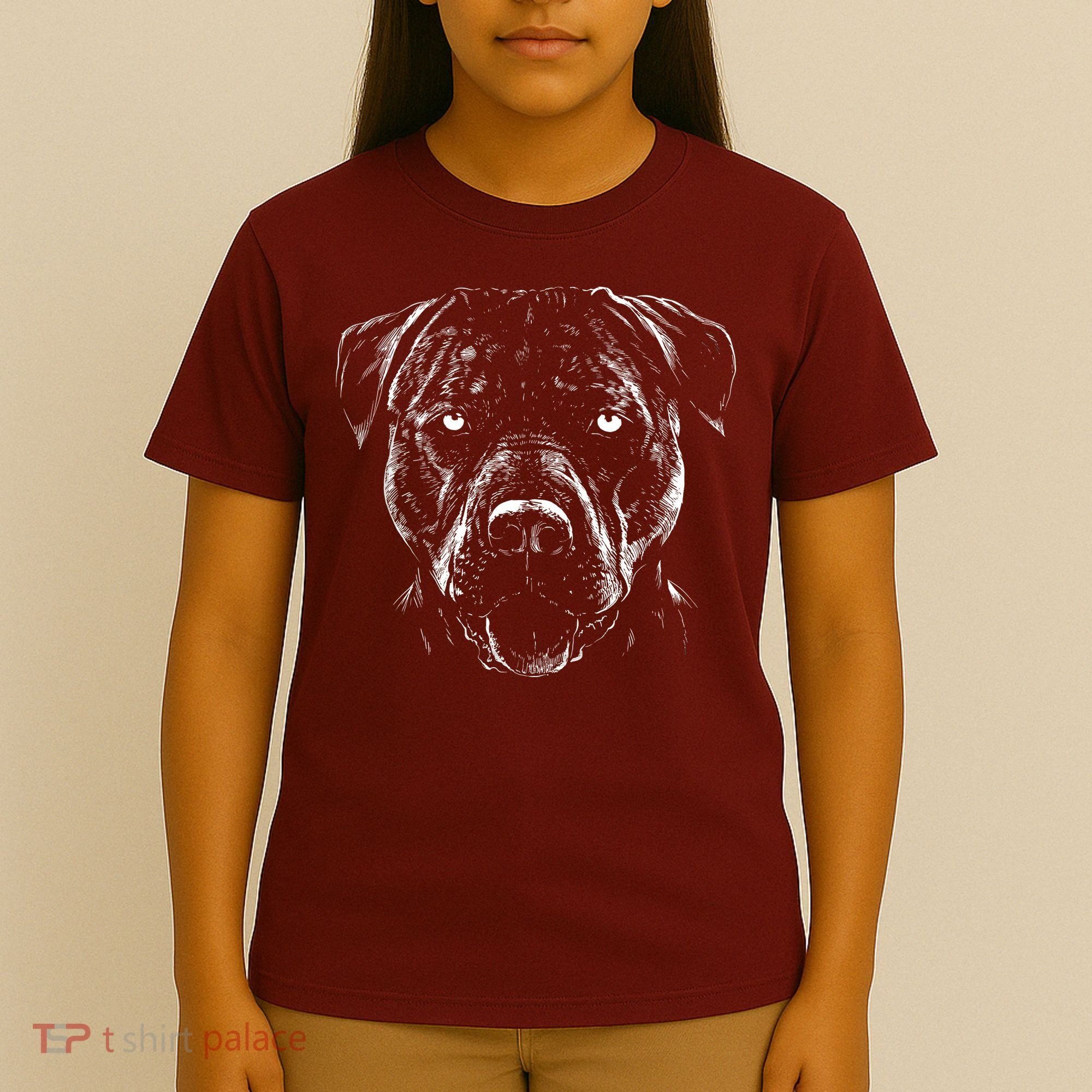 Detailed Pitbull Dog T-Shirt