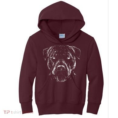 Detailed Pitbull Dog Kids Hoodie