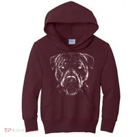 Detailed Pitbull Dog Kids Hoodie thumb 0