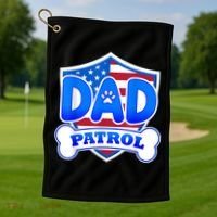 Dad Patrol Dog Golf Towel thumb 1