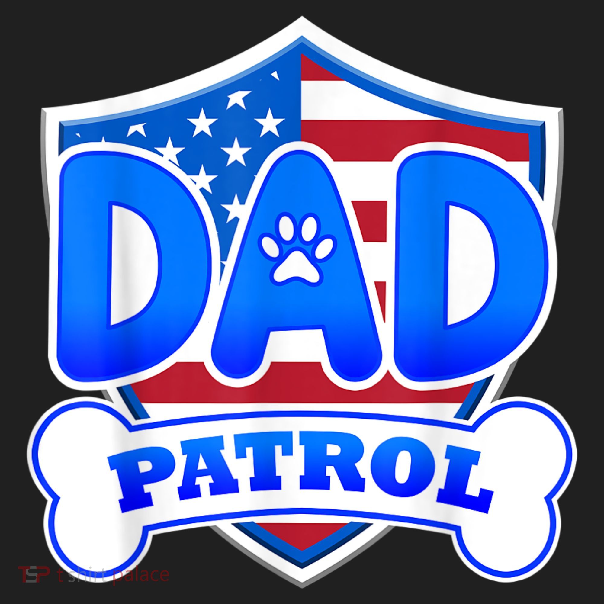 Dad Patrol Dog Golf Towel
