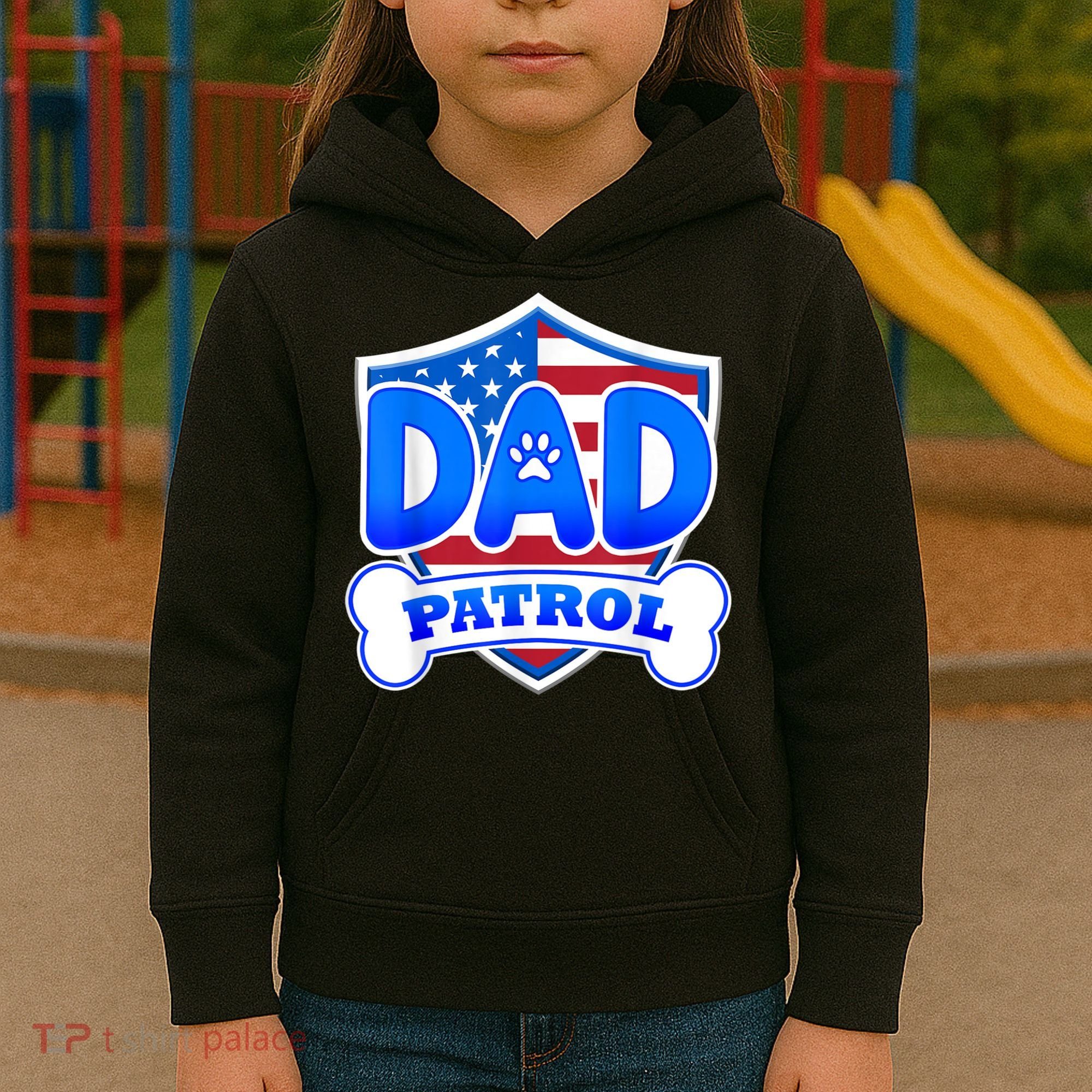 Dad Patrol Dog Kids Hoodie