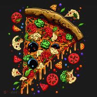 Delicious Pizza USA-Made Doggie Bandana thumb 2
