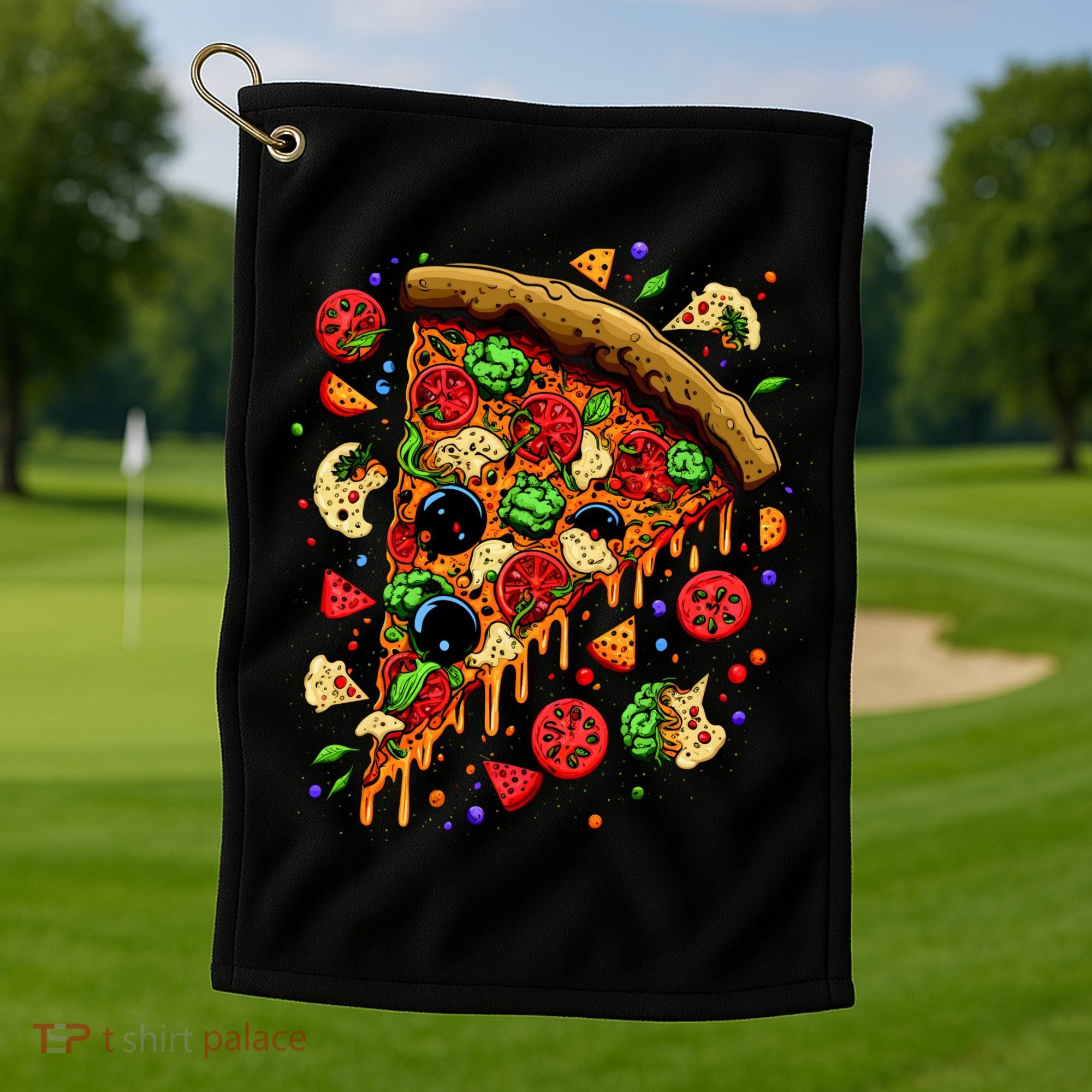 Delicious Pizza Golf Towel