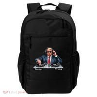 Dj President Donald Trump Funny Music Mixer Turntable Joke Backpack thumb 0