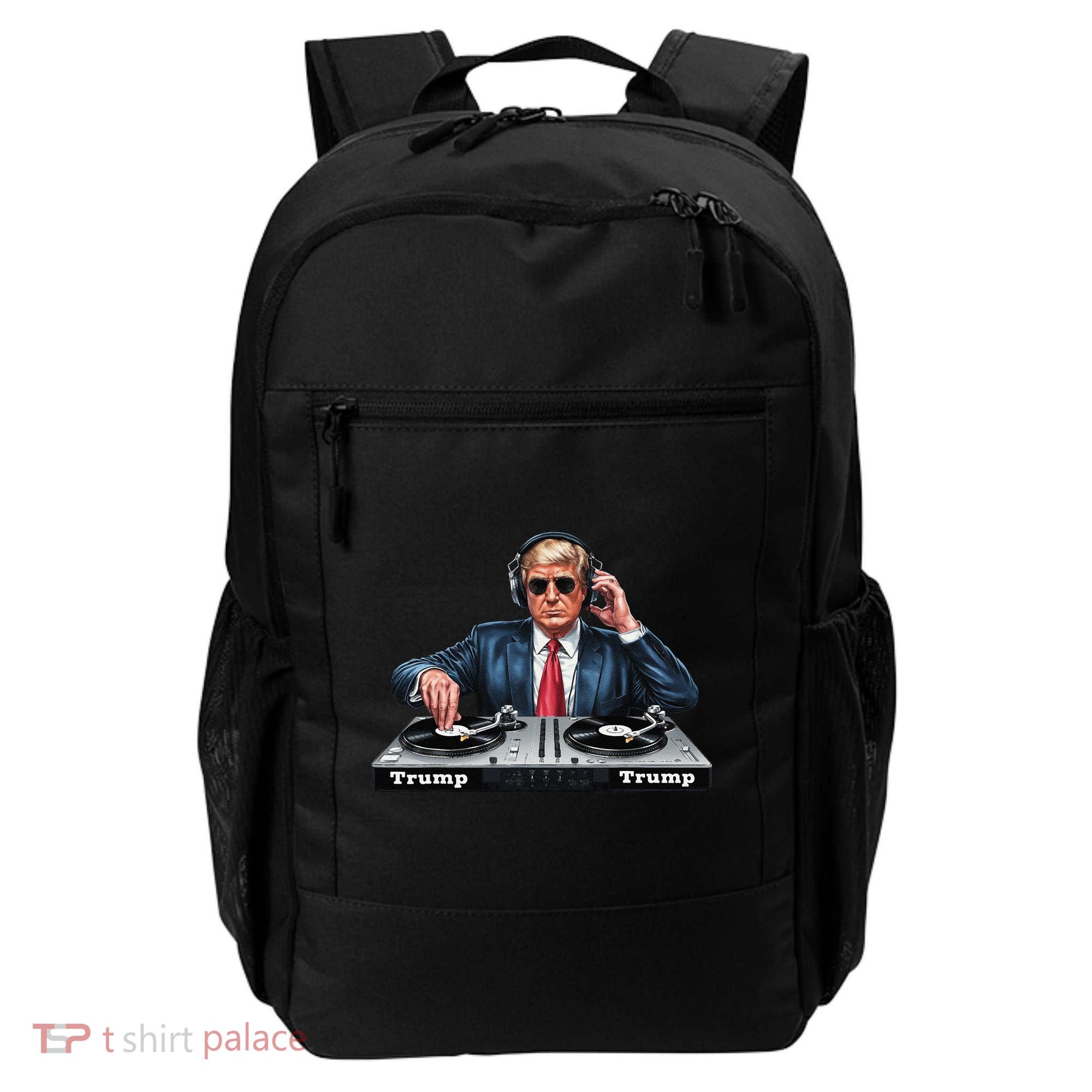 Dj President Donald Trump Funny Music Mixer Turntable Joke Backpack