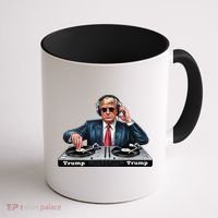 Dj President Donald Trump Funny Music Mixer Turntable Joke Coffee Mug thumb 1