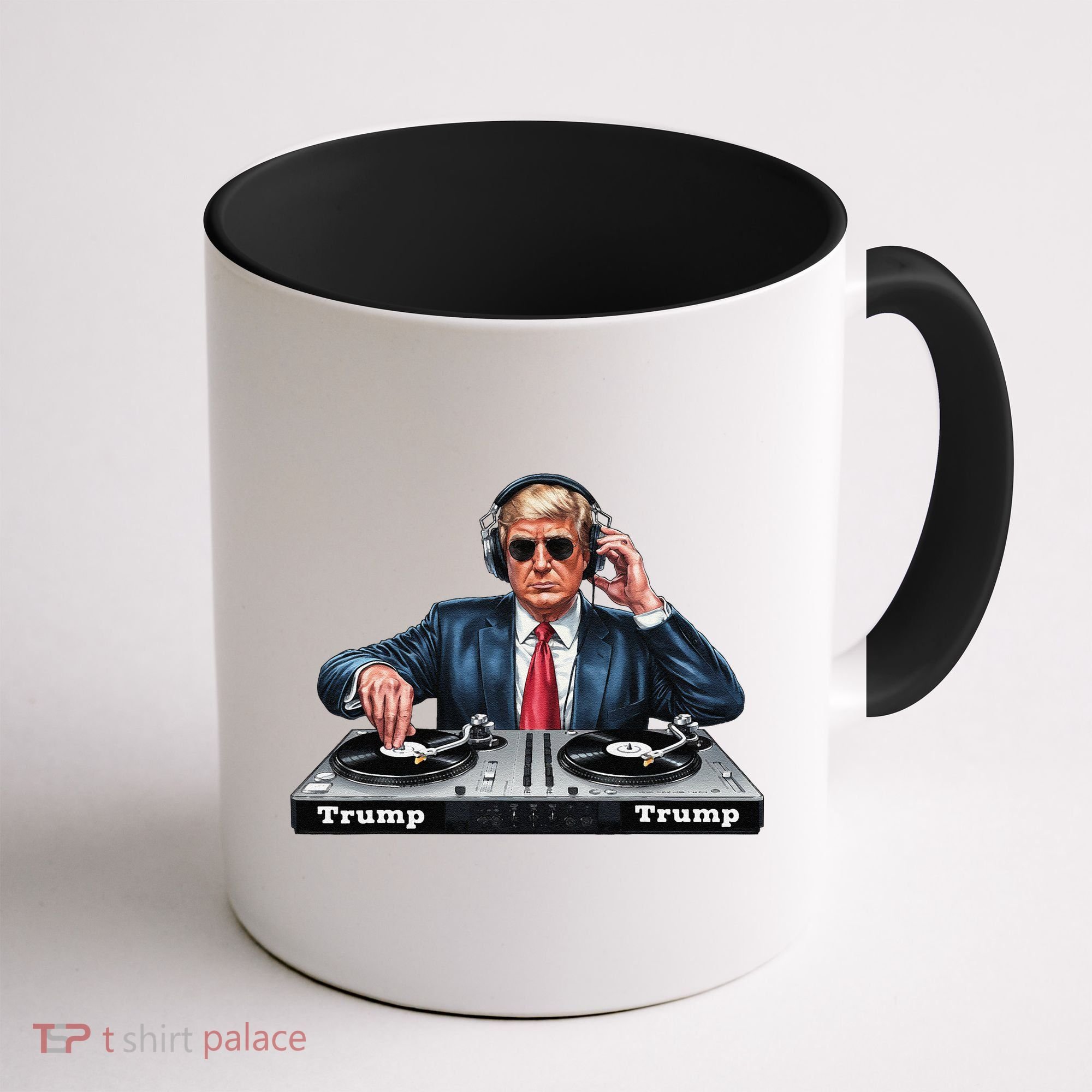 Dj President Donald Trump Funny Music Mixer Turntable Joke Coffee Mug