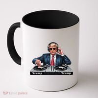 Dj President Donald Trump Funny Music Mixer Turntable Joke Coffee Mug thumb 0