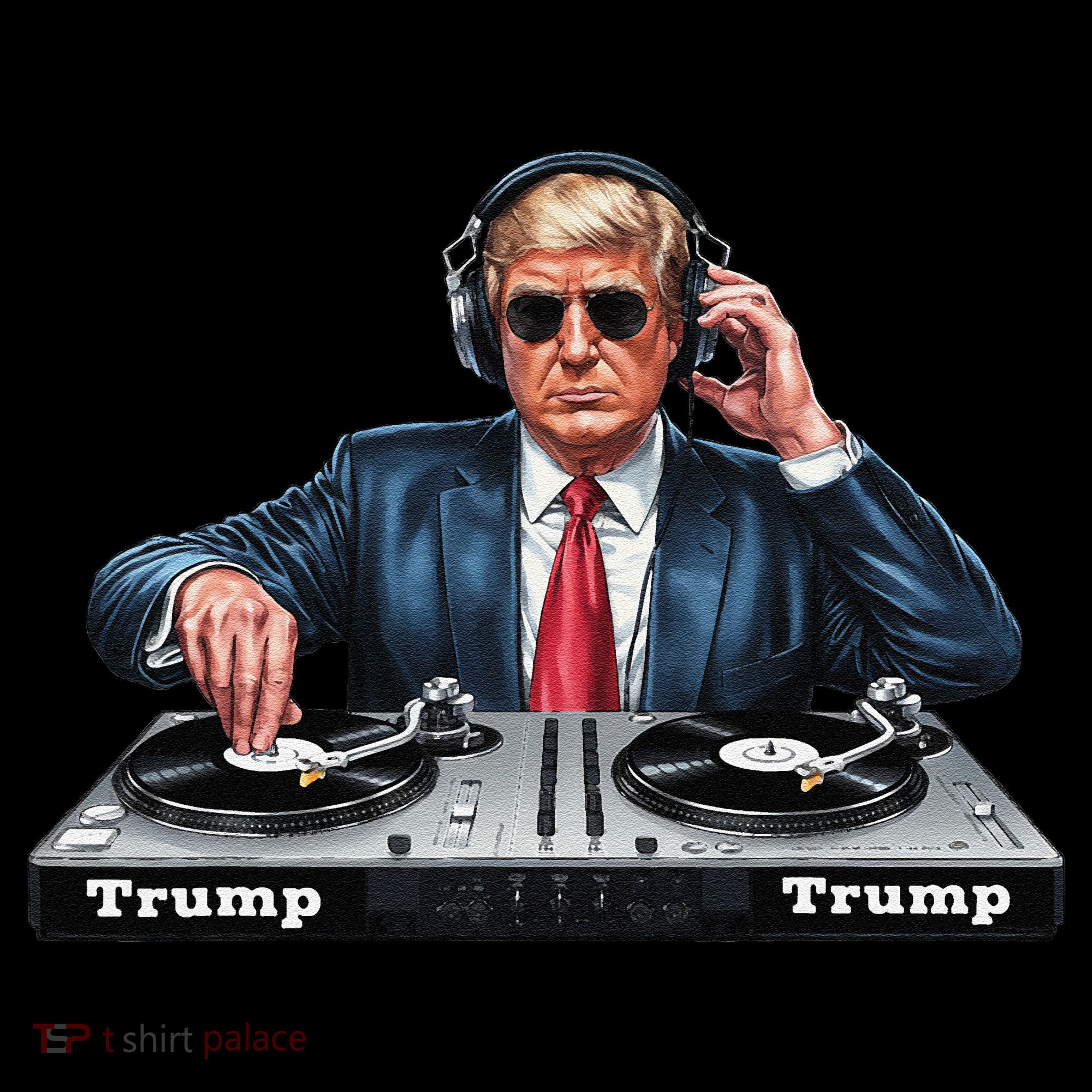 Dj President Donald Trump Funny Music Mixer Turntable Joke Coffee Mug