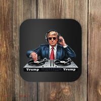 Dj President Donald Trump Funny Music Mixer Turntable Joke Coaster thumb 0