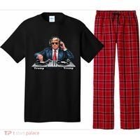 Dj President Donald Trump Funny Music Mixer Turntable Joke Pajama Set thumb 0