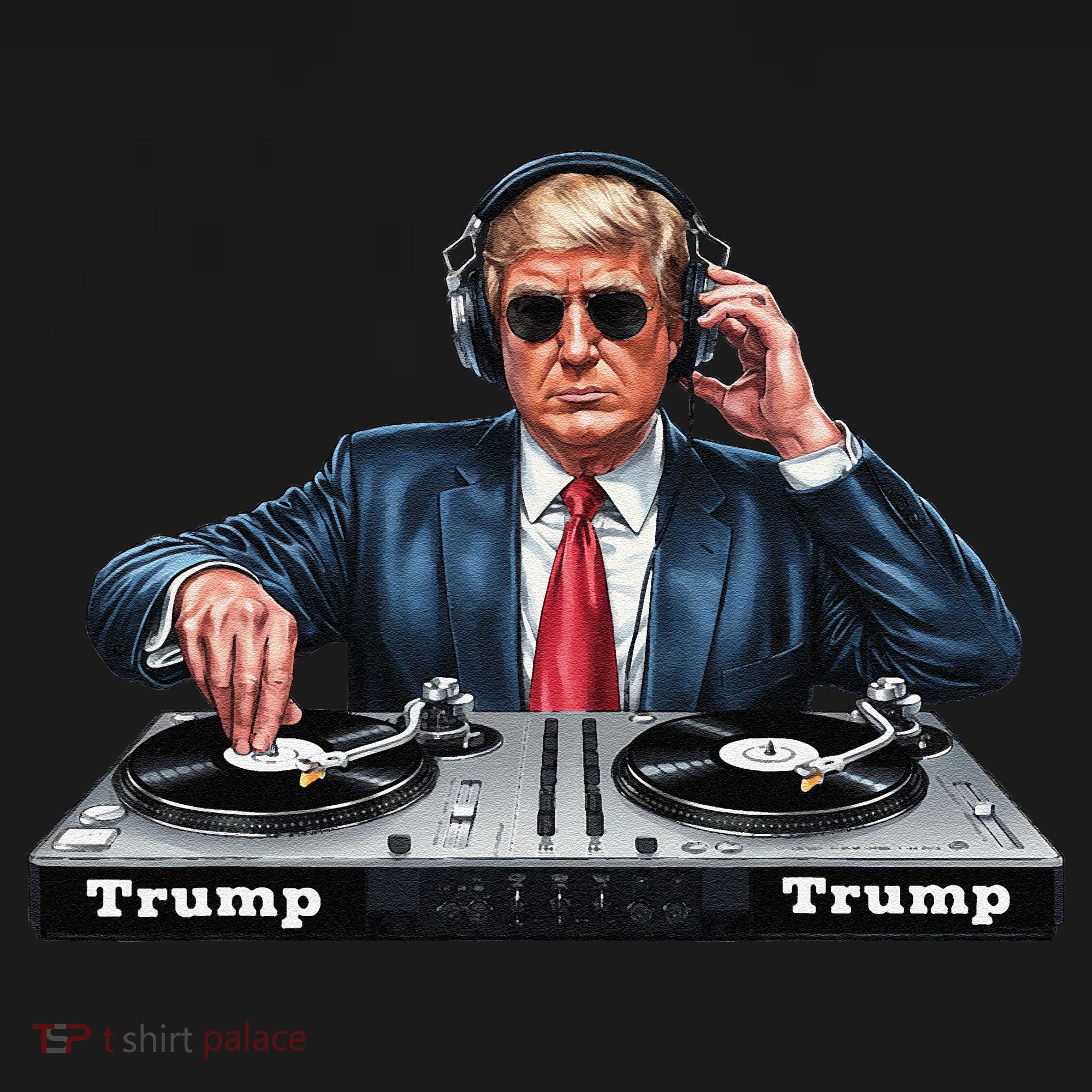 Dj President Donald Trump Funny Music Mixer Turntable Joke Women's Hoodie
