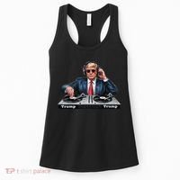 Dj President Donald Trump Funny Music Mixer Turntable Joke Women's Tank Top thumb 0