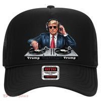 Dj President Donald Trump Funny Music Mixer Turntable Joke Hat thumb 0