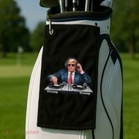 Dj President Donald Trump Funny Music Mixer Turntable Joke Golf Towel thumb 2